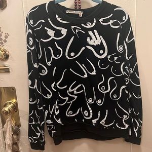 Gravel and Gold Boob Sweater